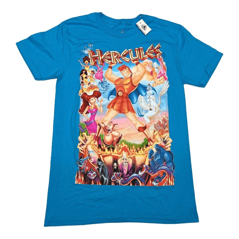 Disney Parks Men S Hercules T-Shirt Hades Zeus Phil Panic Pain Movie Meg Pegasus - Picture 5 of 6